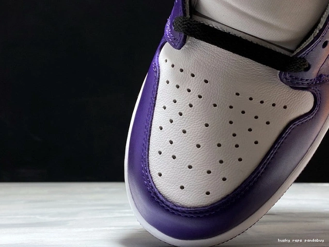 Rep Husky Court Air Jordan 1 High Purple OG 555088-500 0822